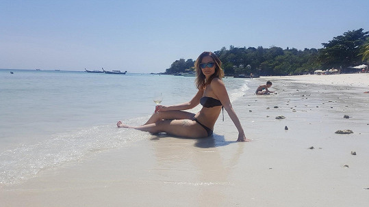 Klára Doležalová si užívala na dovolené v Thajsku.