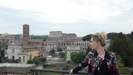 Zpěvačka byla z římských panoramat nadšená.
