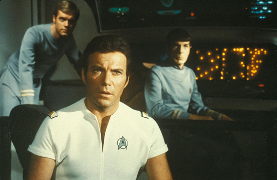 Ve své nejslavnější roli kapitána Kirka ve Star Treku.