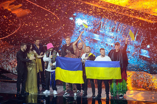 Vítězové letošní Eurovize, kapela Kalush Orchestra