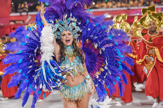 Veronika Lálová vystupovala na karnevalu jako jediná Češka.