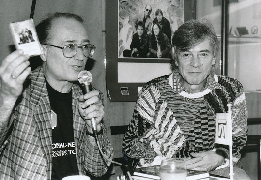 Petr Janda s Pavlem Chastinou na archivním snímku. Společně působili v kapele Olympic v 60. letech a Chrastina otextoval největší hity.