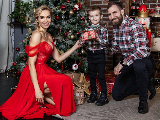 Hanka Mašlíková nafotila s manželem Andrém Reindersem a synem Andreáskem vánoční rodinné snímky.