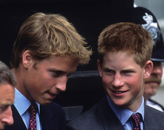 Harry s bratrem Williamem začátkem srpna roku 2001, tedy údajně pár dní poté, co přišel o panictví. 