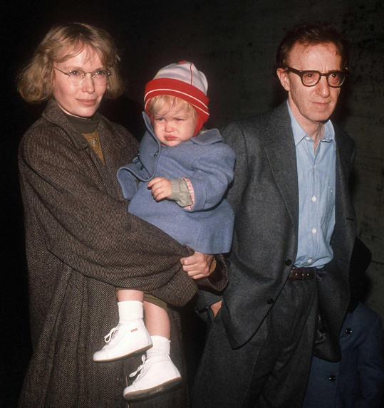 Farrow s expatrnerem Woodym Allenem a malým Ronanem