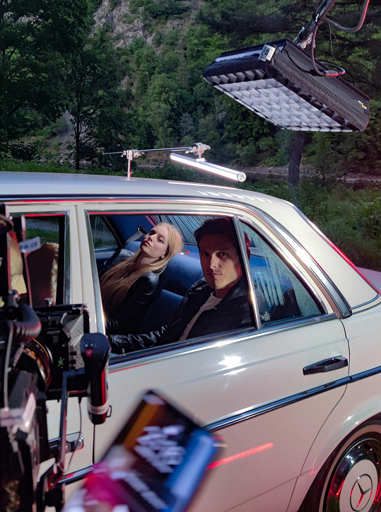 Pavel Callta při natáčení klipu