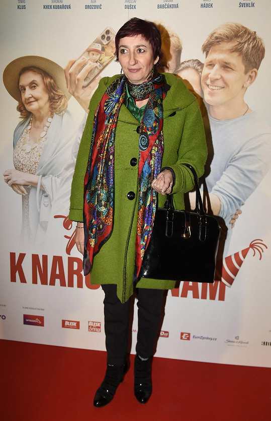 Simona Babčáková dorazila v zeleném kabátku.