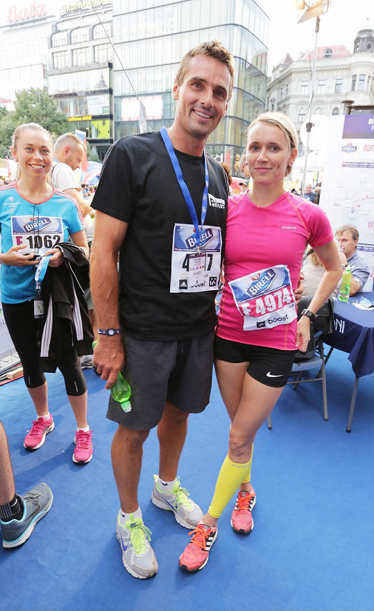 Roman Šebrle s manželkou Evou na sobotních závodech Grand Prix