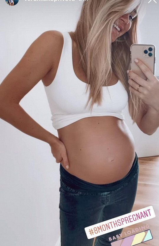 Veronika Kopřivová je v 8. měsíci těhotenství.