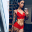 Sexy raperka Sharlota dráždila v rudém spodním prádle: A odhalila potetované tělo