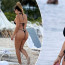 Kámoška Kim Kardashian vystavila na pláži své žensky tvarované křivky. V bikinách vynikalo její pozadí