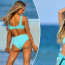 Zepředu i zezadu: Sexy modelka z Playboye provokovala v plavkách u surfařského prkna