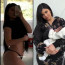 Kylie Jenner sdílela první fotku s dcerkou v náručí. Jako bonus přidala i poporodní figuru v prádle