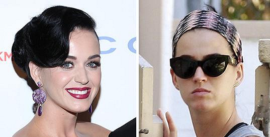 Večírek vs. realita: Katy Perry je královnou make-upu, bez něj byste ji nepoznali