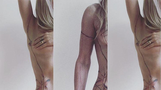Kateřina Kaira Hrachovcová a její nové tetování