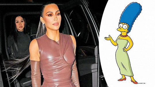 Kim údajně připomínala Marge ze seriálu Simpsonovi.