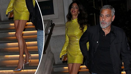 Amal Clooney s manželem Georgem v Londýně