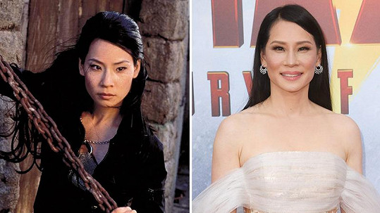 Lucy Liu v roce 2000 a dnes