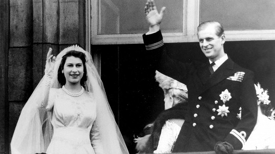 Philip a Alžběta II. po svatbě