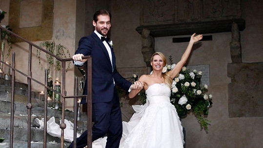 Šťastní novomanželé Michelle Hunziker a Tomaso Trussardi