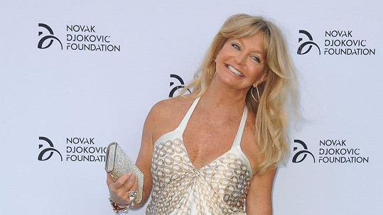 Goldie Hawn nikdy nezapomene široký úsměv doma.