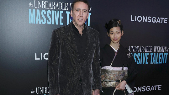 Nicolas Cage a jeho manželka Riko Shibata 