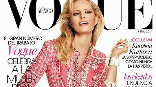 Karolína Kurková na obálce mexické mutace dubnové Vogue