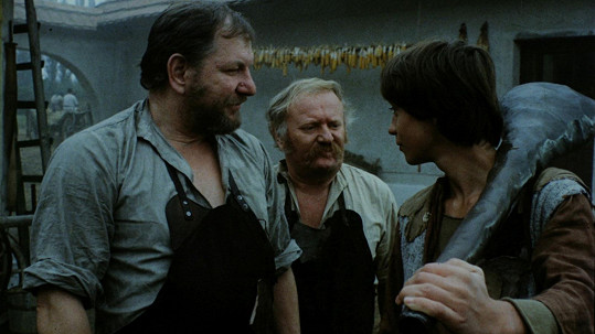 V roli odvážného Mikeše se ve filmu objevil tehdy začínající Pavel Kříž (vpravo).