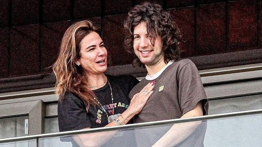 Lucas Jagger strávil Den matek s maminkou Lucianou Gimenez. 
