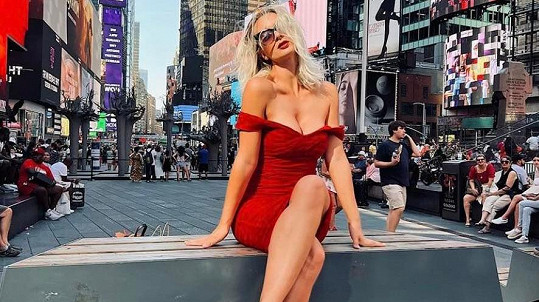 Barbora Mottlová na slavném Times Square