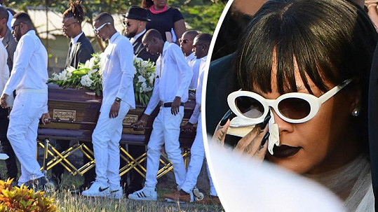 Rihanna na pohřbu oplakávala bratrance.