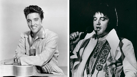Elvis Presley se v průběhu let změnil k nepoznání. 