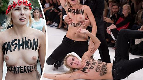 V Paříži provokovaly aktivistky z hnutí Femen.