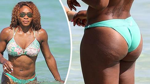 Serena Williams předvedla své tělo na pláži v Miami.