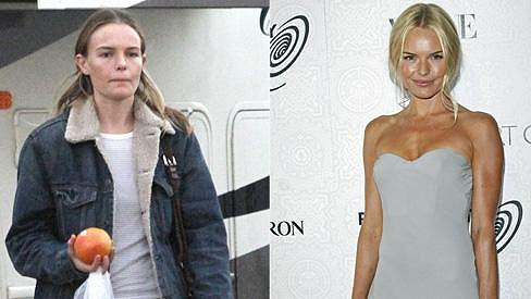 Kate Bosworth je neupravená k nepoznání.