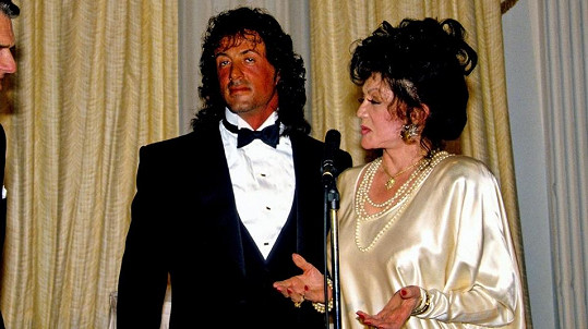 Jackie Stallone se synem Sylvesterem